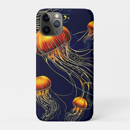 白熱［赤熱］光を放つクラゲ海 Case-Mate iPhoneケース (裏)