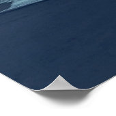 白熱［赤熱］光を放つクラゲ雲海ビーチ ポスター (角)