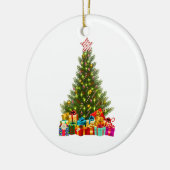 白熱［赤熱］光を放つクリスマスツリーの星光の装飾 セラミックオーナメント (左)