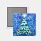 白熱［赤熱］光を放つクリスマスツリー磁石 マグネット (正面/裏面)