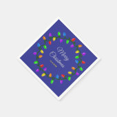 白熱［赤熱］光を放つクリスマス灯 スタンダードカクテルナプキン (角)