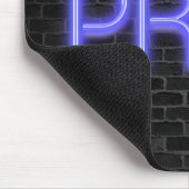 白熱［赤熱］光を放つネオ祈ンのレンガの看板 マウスパッド (コーナー)