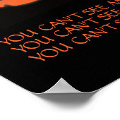 白熱［赤熱］光を放つハロウィーンのカボチャのちょうちんハロウィン不気味デザイン ポスター (角)