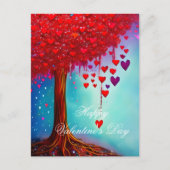 白熱［赤熱］光を放つハートの木 ポストカード (正面)