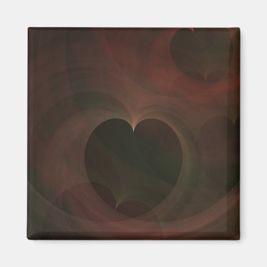 白熱［赤熱］光を放つハート マグネット (正面)