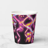 白熱［赤熱］光を放つパーティーリボン吹き流し誕生日パーティー 紙コップ (裏面)