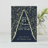 白熱［赤熱］光を放つライトクリスマスツリー シーズンカード (スタンド正面)