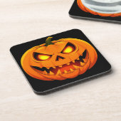 白熱［赤熱］光を放つ不気味ハロウィンカボチャ コースター (左側)