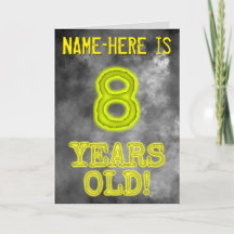 白熱［赤熱］光を放つ不気味Aura Look "8歳！" +名前