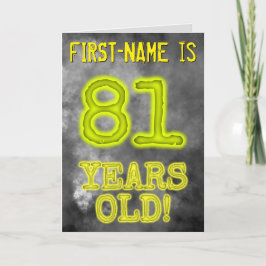 白熱［赤熱］光を放つ不気味Aura Look "81歳！" +名前 カード