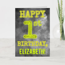 白熱［赤熱］光を放つ不気味Aura Look "HAPPY 1st BIRTHDAY"