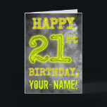 白熱［赤熱］光を放つ不気味Aura Look "HAPPY 21st BIRTHDAY" カード<br><div class="desc">この不気味でカスタマイズ可能な誕生日をテーマにしたグリーティングカードデザインの正面には、神秘的な灰色の曇り霧の背景パターンに白熱［赤熱］光を放つは、不気味なオーラの外観を持つキャラクターとメッセージ"HAPPY 21st BIRTHDAY"を備えインスパイアる。前面には、カスタマイズ可能な受信者の名前も備えている。内部には、可能な誕生日のグリーティングメッセージがパーソナライズされたある。このようなカスタマイズ可能な誕生日グリーティングカードは、誰か祝の21歳の誕生日に特別な方法かもしれない。[～Z0000364]</div>