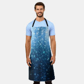 白熱［赤熱］光を放つ抽象芸術: Illuminated Background Art エプロン (着用した状態)