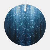 白熱［赤熱］光を放つ抽象芸術: Illuminated Background Art ガラスオーナメント (裏面)