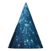 白熱［赤熱］光を放つ抽象芸術: Illuminated Background Art パーティーハット (左)