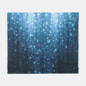 白熱［赤熱］光を放つ抽象芸術: Illuminated Background Art フリースブランケット (正面(横))