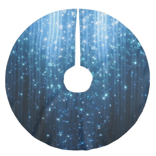 白熱［赤熱］光を放つ抽象芸術: Illuminated Background Art ブラッシュドポリエステルツリースカート (正面)