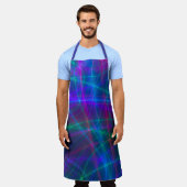 白熱［赤熱］光を放つ数々の色の光線 エプロン (着用した状態)