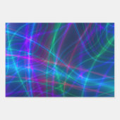 白熱［赤熱］光を放つ数々の色の光線 ラッピングペーパーシート (正面3)