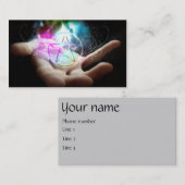 白熱［赤熱］光を放つ星形五角形名刺 名刺 (正面/裏面)