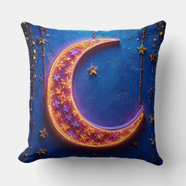 白熱［赤熱］光を放つ月 クッション