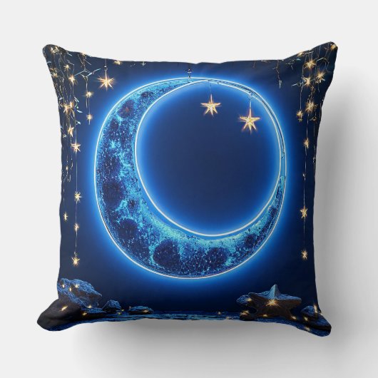 白熱［赤熱］光を放つ月 クッション (正面)