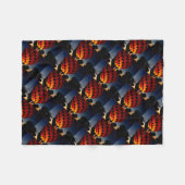 白熱［赤熱］光を放つ気球 フリースブランケット (正面(横))