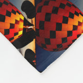 白熱［赤熱］光を放つ気球 フリースブランケット (角)