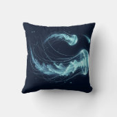 白熱［赤熱］光を放つ海：クラゲインスパイア装飾用クッション クッション (裏面)