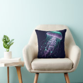 白熱［赤熱］光を放つ海：クラゲインスパイア装飾用クッション クッション (椅子)