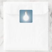 白熱［赤熱］光を放つ球 スクエアシール (バッグ)