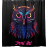 白熱［赤熱］光を放つ目 シャワーカーテン (正面)