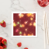 白熱［赤熱］光を放つ秋カラフルメ葉デミカン スタンダードカクテルナプキン (インサイチュ)