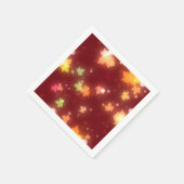 白熱［赤熱］光を放つ秋カラフルメ葉デミカン スタンダードカクテルナプキン (角)