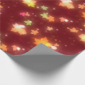 白熱［赤熱］光を放つ秋カラフルメ葉デー秋 ラッピングペーパー (角)