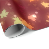 白熱［赤熱］光を放つ秋カラフルメ葉デー秋 ラッピングペーパー (ロールコーナー)