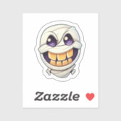 白熱［赤熱］光を放つ笑い顔：ミイラのミイラ シール (シート)