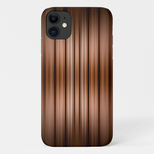 白熱［赤熱］光を放つ茶色と黒ストライプ色 Case-Mate iPhoneケース (裏面)