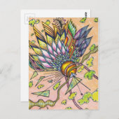 白熱［赤熱］光を放つ衛星 ポストカード (正面/裏面)