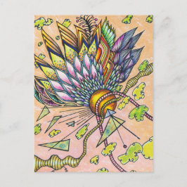 白熱［赤熱］光を放つ衛星 ポストカード