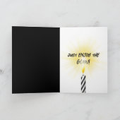 白熱［赤熱］光を放つ誕生日キャンドルオンブラック カード (内部)