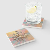 「白熱［赤熱］光を放つ贅沢」 ストーンコースター (横)