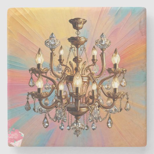 「白熱［赤熱］光を放つ贅沢」 ストーンコースター (正面)