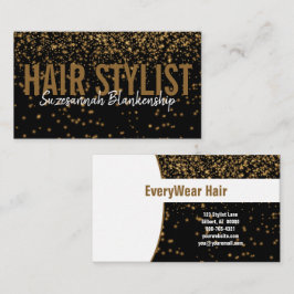 白熱［赤熱］光を放つ金ゴールドグリッターオーバーブラックカスタム 名刺