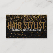 白熱［赤熱］光を放つ金ゴールドグリッターオーバーブラックカスタムQRコード 名刺 (正面)