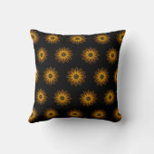 白熱［赤熱］光を放つ金ゴールドデイジー クッション (裏面)