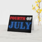 白熱［赤熱］光を放つ7月4日 カード (黄色い花)