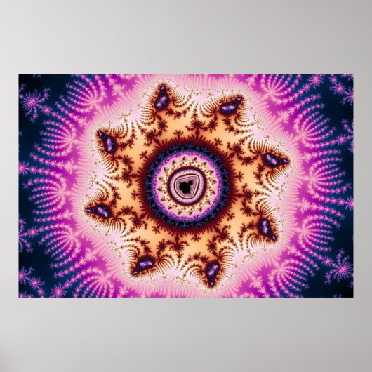 白熱［赤熱］光を放つ – フラクタルポスター ポスター (正面)