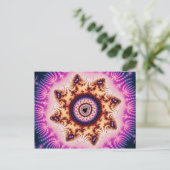 白熱［赤熱］光を放つ – フラクタル葉書 ポストカード (スタンド正面)