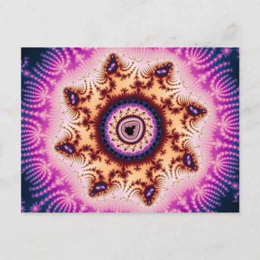 白熱［赤熱］光を放つ – フラクタル葉書 ポストカード (正面)